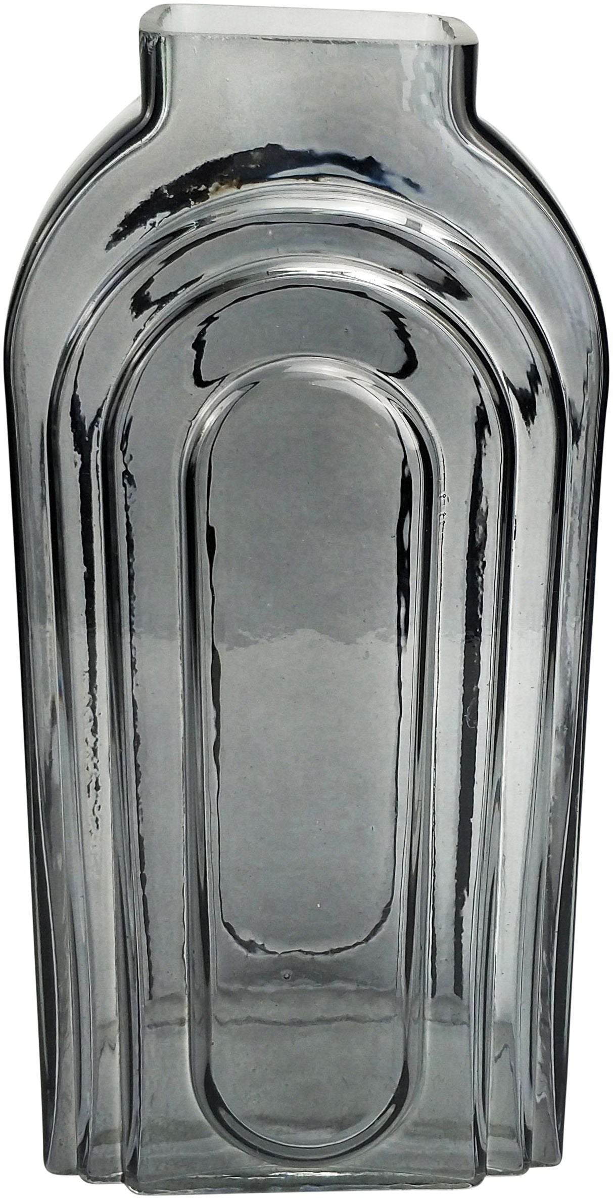 Tommy Tall Glass Vase Steel