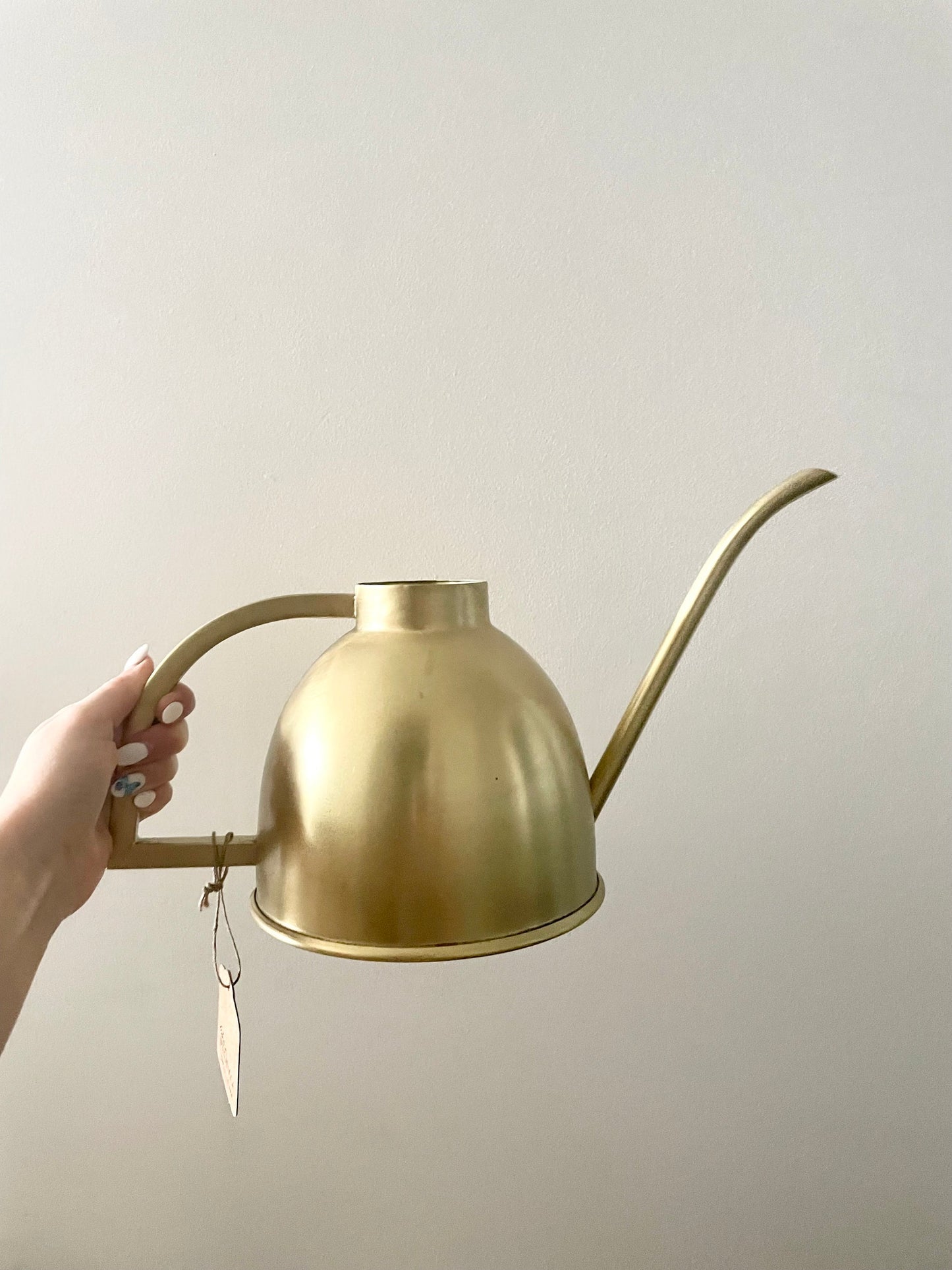 Metal Watering Can in Gold