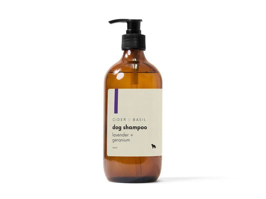 Cider and Basil Dog Shampoo - Wild Lavender & Geranium Leaf